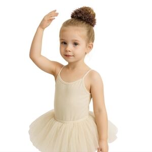 Handmade Ballerina Scrunchie Crochet from Brown Cello Yarn Unique Hair Accessory